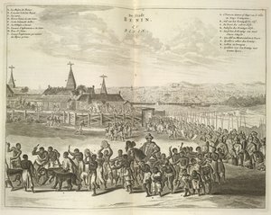 Benin'in görünümü. Yerli alayı by Unknown artist