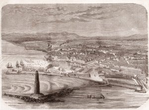 Livorno görünümü (Livorno - Toskana - Toskana) - Toskana - 1860 gravür by Unknown artist