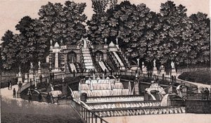 Saint Cloud (Saint-Cloud), Fransa parkındaki büyük şelalenin görünümü. “” Dünya 168 görüş gösteriyor”” Tarihsiz (19. yüzyıl sonu) by Unknown artist