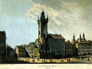 1860 civarında eski Prag Belediye Binası