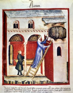 Sirke üretimi. İlaç ve diyetetik sağımlarından aydınlatma “” Tacuinum sanitatis”” by Unknown artist