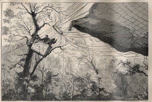 1870 Savaşı: Leon Gambetta (1838-1882) ile birlikte “Armand Barbes” topunun inişi 7 Ekim 1870 - “La Science francaise” gravürü” by Unknown artist