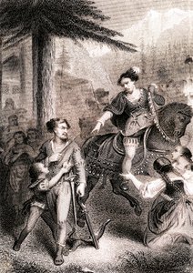 Vatansever İsviçre efsanesinde William Tell'in icra memuru Gessler'ı vurduğu söyleniyor by Unknown artist