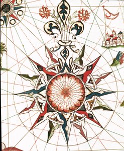Rüzgar Gülü (Catellini portulanın detayı) by Unknown artist