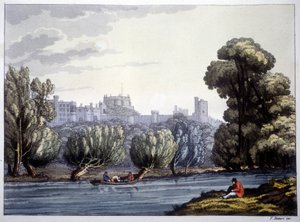 Thames Nehri üzerindeki Windsor Kalesi. by Unknown artist