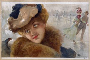 Buz pistindeki kadınlar - chromo by Unknown Artist