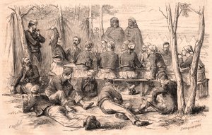 Zouave Group, Chalons kampında dinlenirken by Unknown