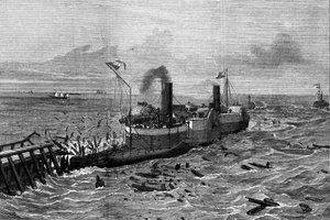 Henry Bessemer (1813-1898) tarafından deniz tutmasına karşı tasarlanmış tekne. by Unknown artist