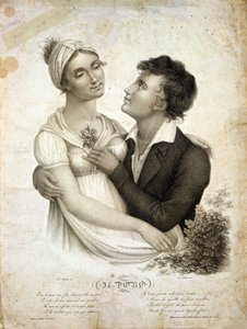 bir çifti temsil eden tür sahnesi by Unknown artist