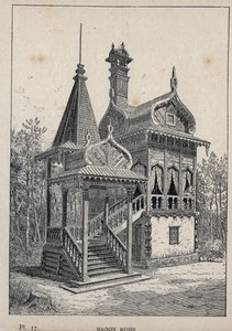 Rus evi - Rus Evi - Bay Charles GARNIER tarafından "1889 Evrensel Sergisinde insan yerleşiminin tarihi" bölümünde 1889 gravürü - Librairie centrale des beaux-arts Paris 1889 by Unknown artist