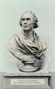 Giovanni Giacomo Casanova (1725-1798), İtalyan maceracı ve yazar portresi. by Unknown artist