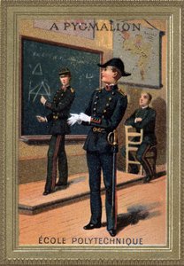 Ecole Polytechnique öğrencileri. Renkli taşbasması. 19. yüzyılın sonu. by Unknown artist