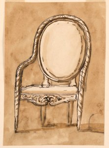Çizim, Sandalye, 1780-1790 by Unknown artistUnknown artist