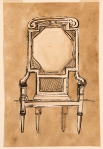 Çizim, Sandalye, 1780-1790 by Unknown artistUnknown artist