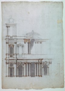 Çizim, Kilise Cephesi, 18. yüzyıl by Unknown artistUnknown artist