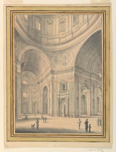 Çizim, Kilise İçi, yaklaşık 1770 by Unknown artistUnknown artist