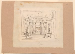 Çizim, Perde Tasarımı, Kıvrımlı Geçit Antik Mimari, 19. yüzyıl başı by Unknown artistUnknown artist