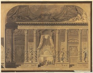 Çizim, Yatak Odası Tasarımı, Hotel de Mailly-Nesle, Paris, 1770-80 by Unknown artistUnknown artist