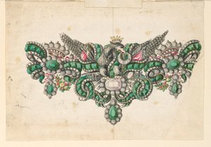 Çizim, Bir broş için tasarım, 1740-50 by Unknown artistUnknown artist