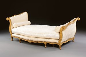 XV. Louis ile aydınlatılmış bir repo, 18. yüzyıl ortası (yaldız ağacı ve ipek şam) by Unknown artist