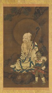Bir Luohan ve bir iblis by Unknown artist