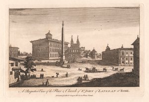 Roma'daki Lateran Aziz John Yeri ve Kilisesinin Perspektif Görünümü by Unknown artist