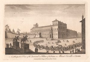 Roma'daki Cavalle Dağı'ndaki Quirinal veya Papa Sarayı'nın Perspektif Görünümü by Unknown artist