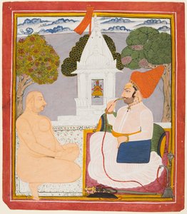 Rathor Soylusu, Vishnu Mabedi'nde Kutsal Bir Adamı Ziyaret Eder. by Unknown artist
