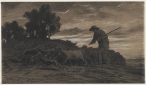 Sürüsüyle Bir Çoban by Unknown artist