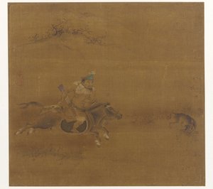 Bir Tavşanı Seyreden Tatar Süvarisi by Unknown artist