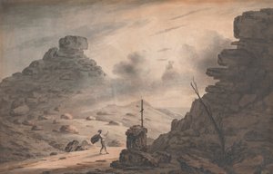 Tempest, Perde 1'den bir sahne ile Devon, Stones Vadisi'nden Bir Görünüm by Unknown artist