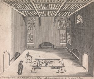 Oxon eski adı Cardinal College olan Christ Church College Mutfağınızın İçerisinden Bir Görünüm; [numaralandırılmamış] (Birinci Cilt) by Unknown artist