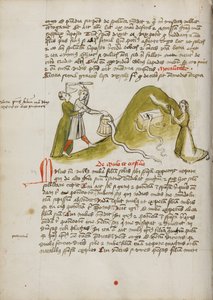 Dua Eden Bir Kadın ve Yakındaki Bir Tepede Bir Yılan; Baltayla Yılanı Öldürmeye Çalışan Bir Adam by Unknown artist