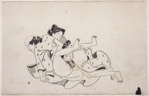 Shunga albümünden bir sayfa by Unknown artist