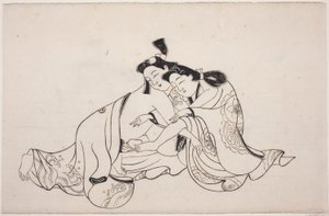 Shunga albümünden bir sayfa by Unknown artist