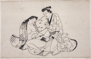 Shunga albümünden bir sayfa by Unknown artist
