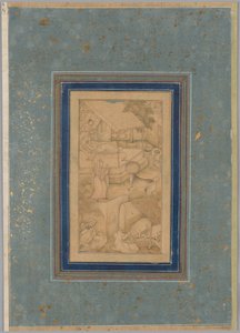 Bir kadın, Kashifi'nin (İran, Ö. 1504) Canopus'un (Enver-i Suhaili) Nurlarından bir ineği Ölüm Meleği sanıyor. by Unknown artist