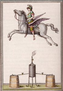 Enslen kardeşler tarafından yapılan 6 fit 8 inç uzunluğunda, 9 fit 6 inç yüksekliğinde aerostatik şekil (Christian Gottfried by Unknown artist