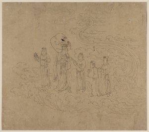 Taoist ve Budist Temaları Albümü: Taoist Tanrıların Alayı: Yaprak 10 by Unknown artist