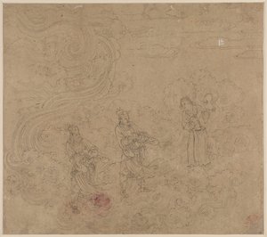 Taoist ve Budist Temaları Albümü: Taoist Tanrıların Alayı: Yaprak 17 by Unknown artist