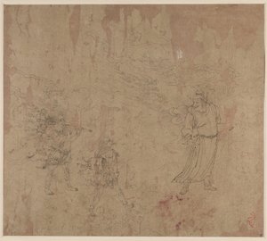 Taoist ve Budist Temaları Albümü: Taoist Tanrıların Alayı: Yaprak 18 by Unknown artist
