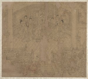 Taoist ve Budist Temaları Albümü: Taoist Tanrıların Alayı: Yaprak 2 by Unknown artist