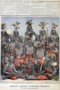 Amazonlar, savaşçılar ve Dahomean fetişleri (bugünkü Benin
