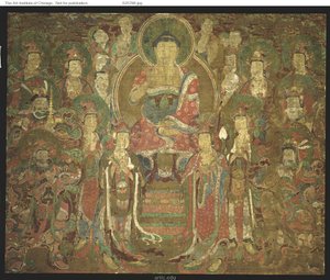 Amitabha Buddha ile Meclis 아미타불회도 by Unknown artist