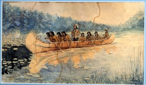 Anonim suluboya. 19. yüzyıl La Rochelle, Yeni Dünya Müzesi by Unknown artist