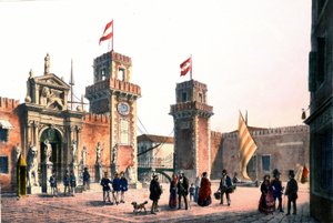 19. yüzyılda Venedik Arsenal. by Unknown artist
