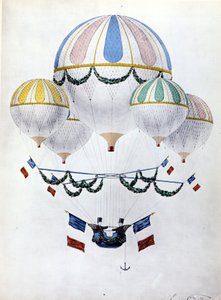 Eugène Godard (1827 - 1890) tarafından balon filosu. by Unknown artist