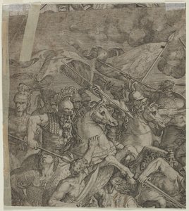 Milvian Köprüsü Savaşı (parça) (verso) by Unknown artist
