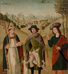 Piskopos Aziz, Aziz Roch ve Aziz Sebastian by Unknown artist