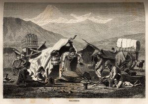 Bohem kampı. Basile Vereschaguine tarafından 1864-1865